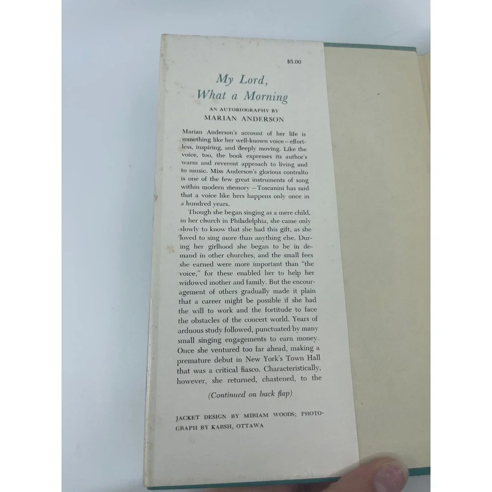 My Lord What a Morning Marian Anderson Autobiography‎ 1956 First Edition Viking